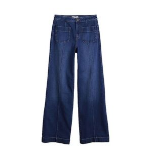 LC Lauren Conrad Dark Super High Waist Wide-Leg Trouser Jeans